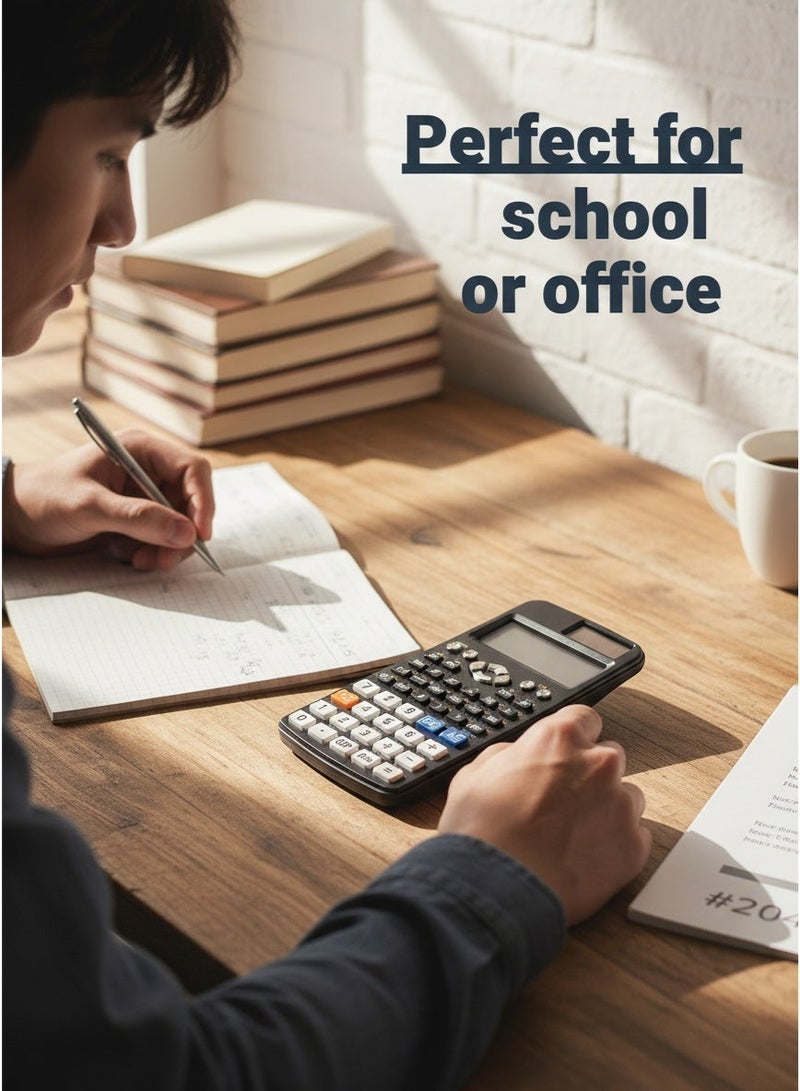 LEXIN Scientific Calculator With Multifunctional Features For School And Office Use - Black/White - Image 4