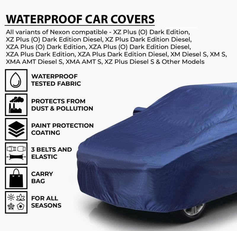 Autofy Car Cover Waterproof TAFO for Tata Nexon [Year 2019 Onwards] - Nexon Car Cover Dust & UV Protection Nexon Car Body Cover with Mirror Pocket Soft Cotton Lining - Image 2