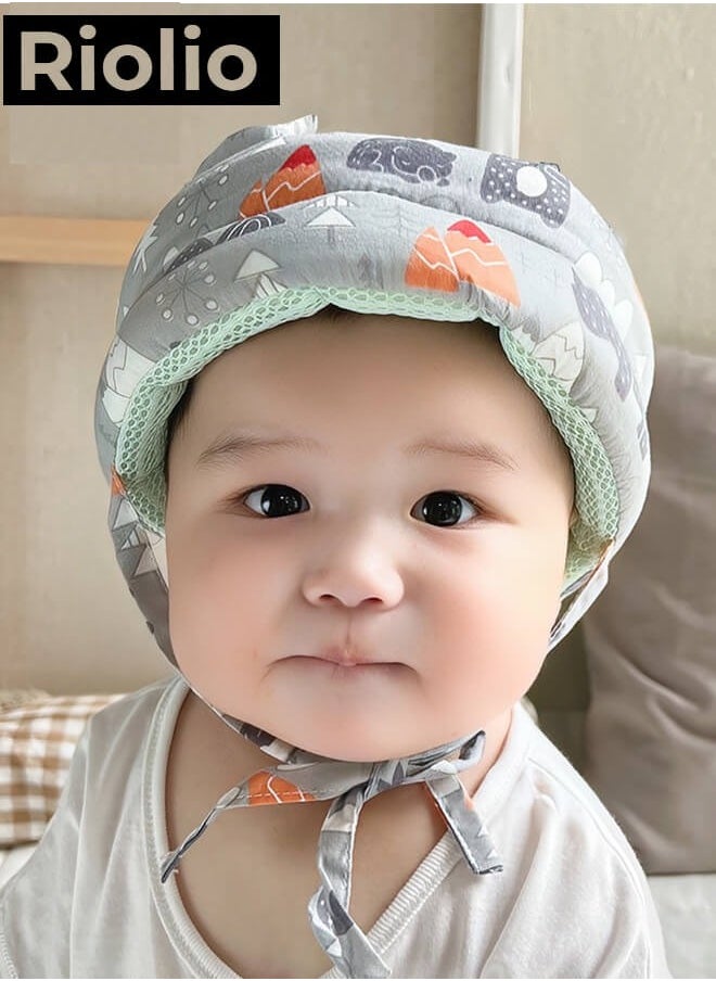 Riolio Baby Head Protector Baby Helmet for Crawling Walking, Toddler Helmets for 6-24 Months, No Bumps Safety Head Adjustable Protective Cap for Walking, Playing  - Image 1
