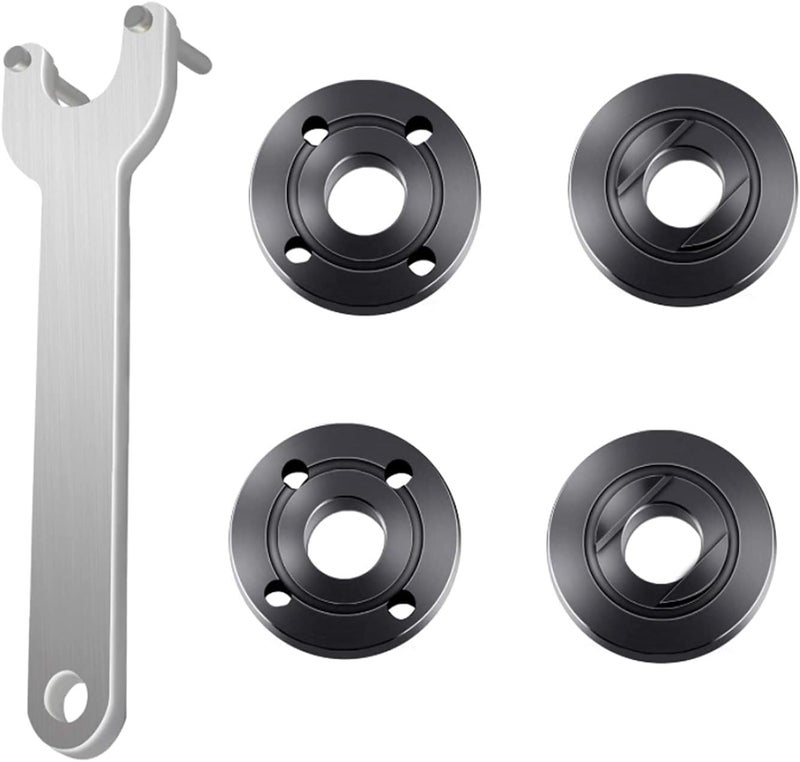 SYOSI 5Pcs Grinder Flange Angle Wrench Spanner Metal Grinder Nuts Lock Nut Compatible With For Dewalt Milwaukee Makita Black & Decker Ryobi - Image 1