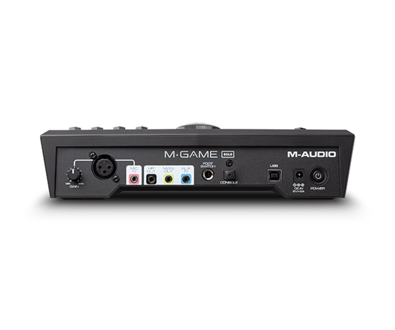 M-Audio M-Game Solo Gaming Live Sound Card USB Audio Mixer Built-in Voice FX Sampler RGB Light 48V Phantom Power Independent Volume Fader for Single Streamer Podcast Broadcast - Image 2