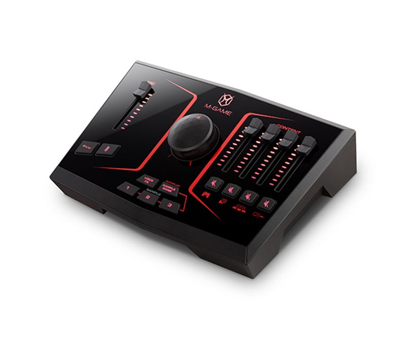 M-Audio M-Game Solo Gaming Live Sound Card USB Audio Mixer Built-in Voice FX Sampler RGB Light 48V Phantom Power Independent Volume Fader for Single Streamer Podcast Broadcast - Image 1