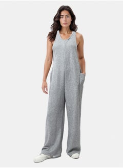 RAVIN Sleeveless Ribbed Wide Jumpsuit  - Image 1