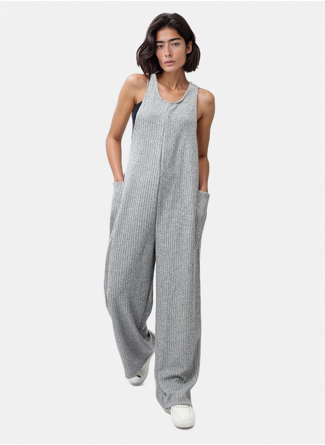 RAVIN Sleeveless Ribbed Wide Jumpsuit  - Image 5