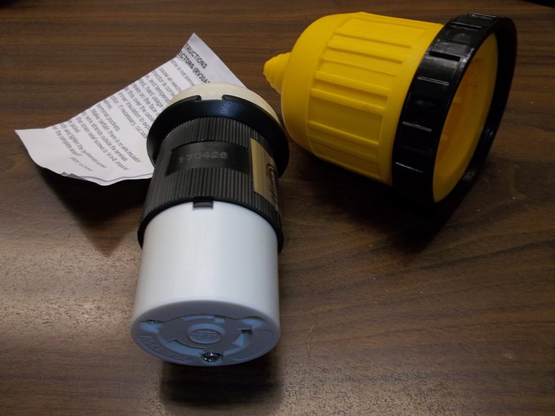 B. Toys Replacement cord end for 30 amp female twist lock end with weatherproof cover - Image 1