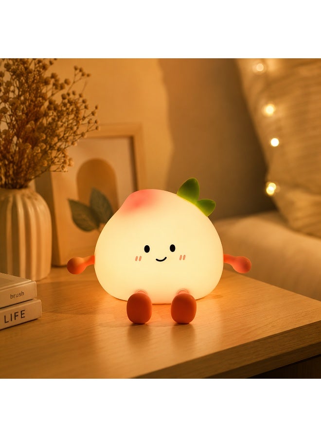 مصباح نوم LED لطيف على شكل خوخ إضاءة ليلية - Image 1