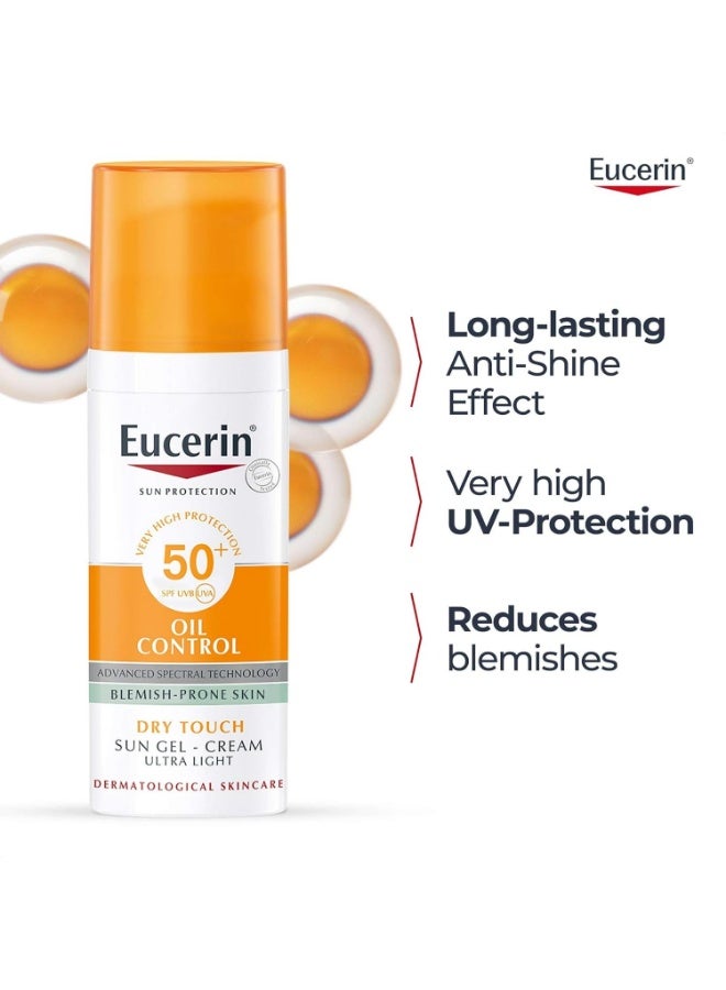 Eucerin Face Sunscreen Oil Control Gel-Cream Dry Touch For Blemish-Prone Skin 50ml - Image 3