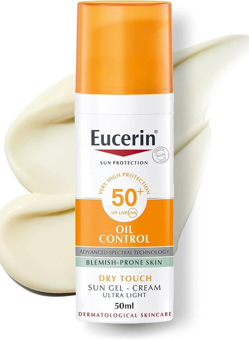 Eucerin Face Sunscreen Oil Control Gel-Cream Dry Touch For Blemish-Prone Skin 50ml - Image 1