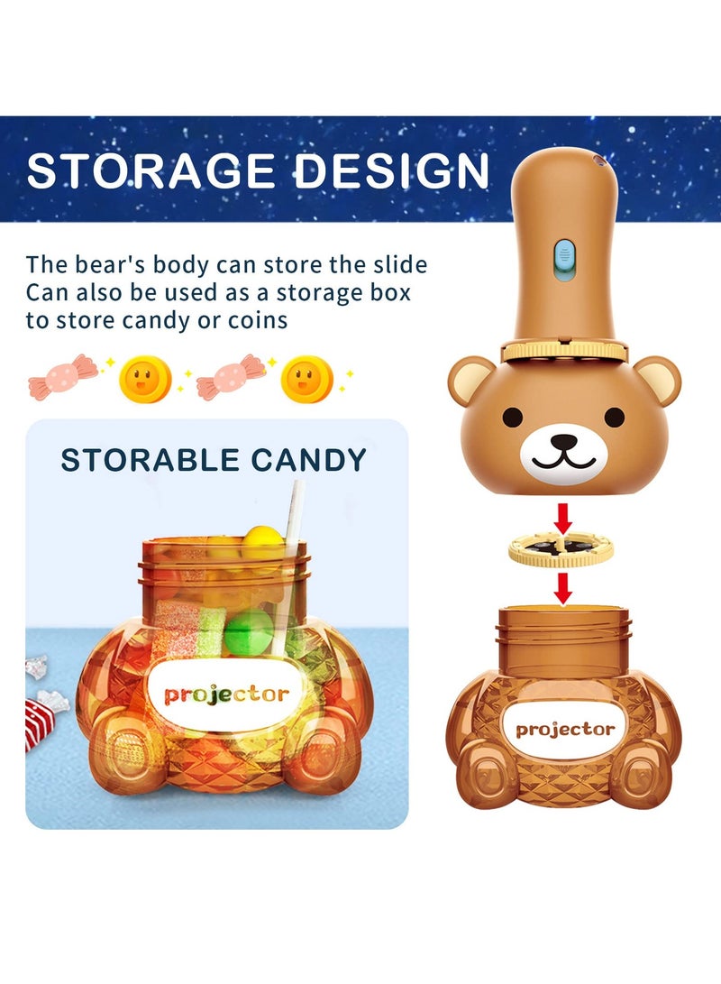 SYOSI Kids Flashlight Color Bear Projector, Flashlight Projector Toy for Boys Girls, with 48 Patterns, 26 Letter Educational Learning Projector Toys for Girls Boys Cognition Bedtime Education - Image 5