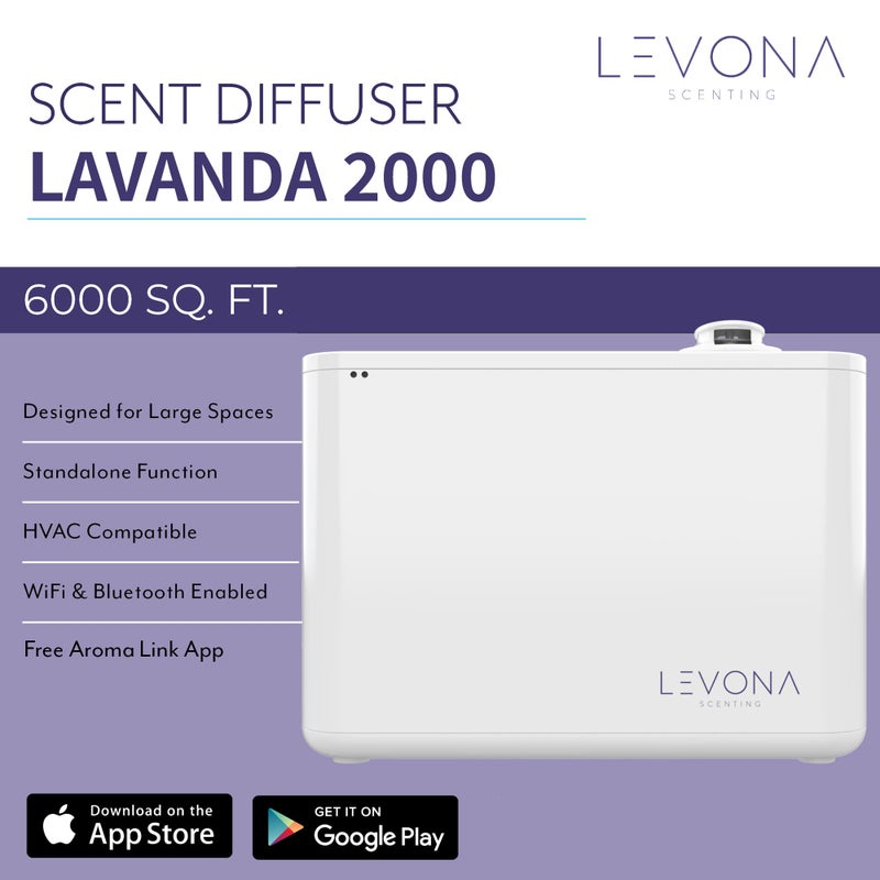 Levona Scent Lavanda: 6000 SQFT HVAC Diffuser - Whole House Air Freshener - Scent Air for Office, Hotel & Home Scent Diffuser - Fragrance HVAC Scent Diffuser + App Control (Scent Sold Separately) - Image 3