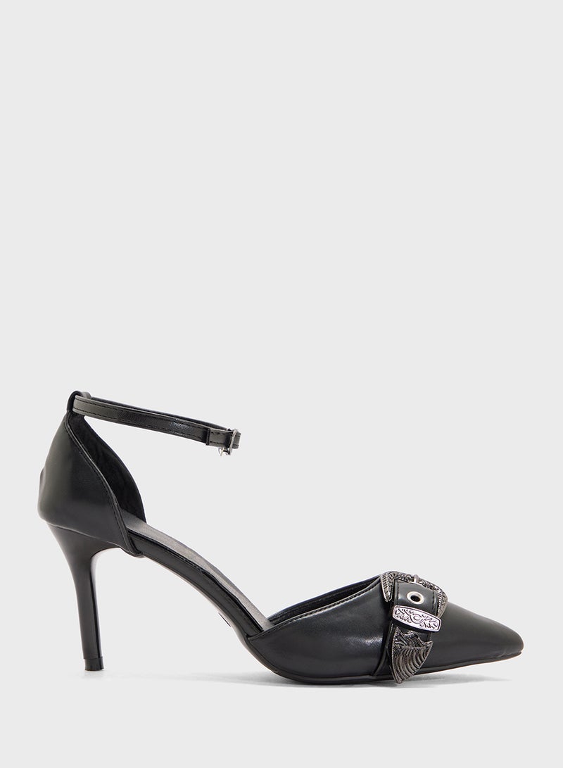 Ginger Heeled Pumps With Buckle  - Image 1