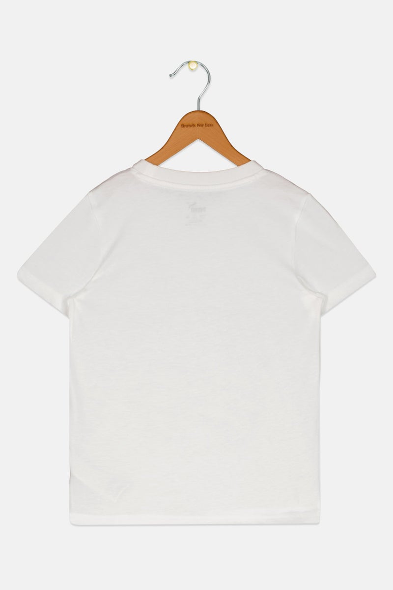 PUMA Kids Boy Short Sleeve Outdoor T Shirt, White - Image 2