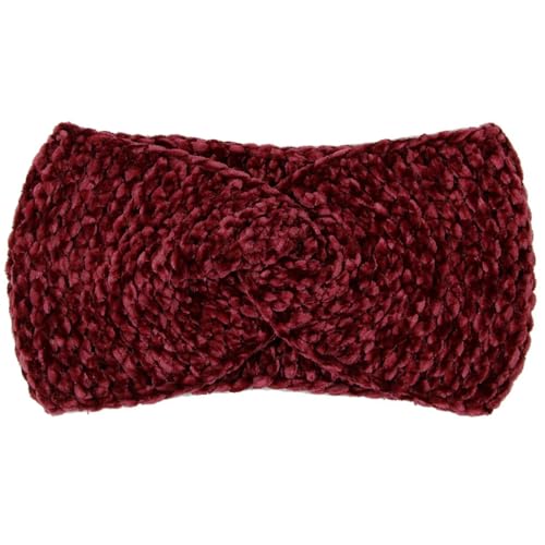 WKLOUYHE Soft Knot Woollen Knitted Warm Head Band Head Wrap Hairband Ear Warmer Hair Accessories for Winters_Free Size,Pack Of 01(Maroon) - Image 4