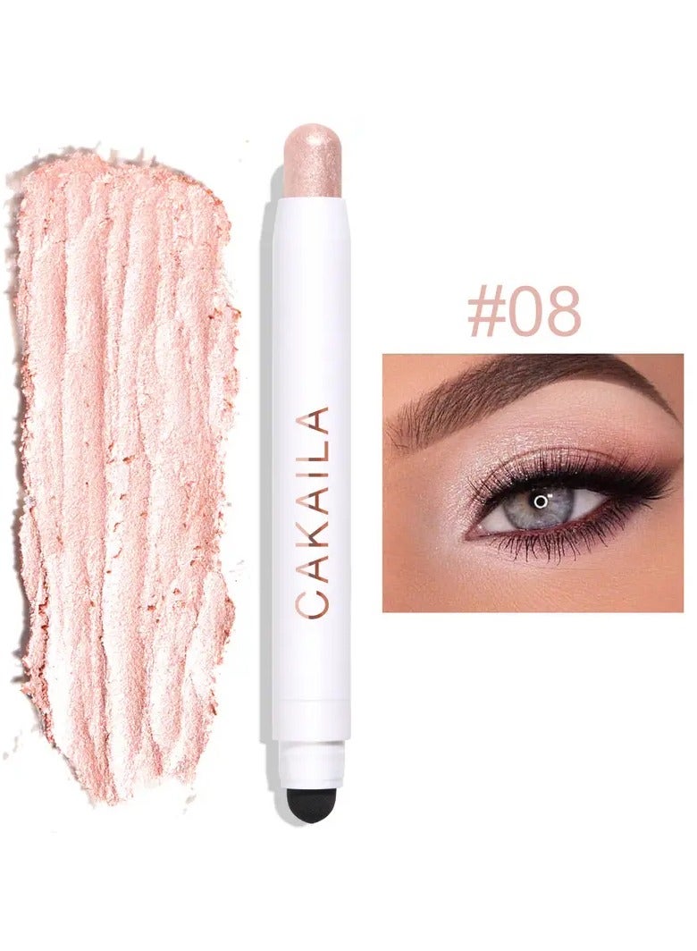 CAKAILA Vibrant Shimmer Eyeshadow Stick - 2-in-1 Creamy Eye Brightener & Highlighter with Soft, Smooth, Easy-to-Apply Formula for Music Festival, Party, and Everyday Use - Long-Lasting, Water-Resistant, and Cruelty-Free 08 - Image 1