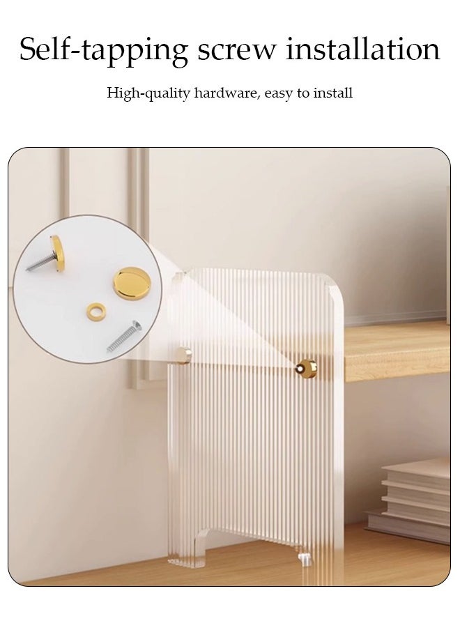 DUNISO - Desktop Bookshelf, Double Layer Kitchen Seasoning Sorting Rack, Multifunctional Dressing Table Storage Rack,Stable And Durable，Suitable For Offices, Kitchens, Bedrooms, Bathrooms, 30*14.5*31.5cm - Image 1