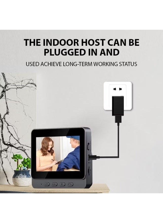 SMART HOME Smart WiFi Video Doorbell, 4.3-inch IPS Screen, 2-Way Audio, Night Vision, HD Camera, 2.4G Wireless - Image 5