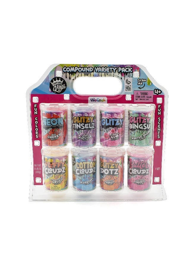 مجمع الملوك مجموعة الصلصال الملونة - 8 عبوات - 410 جرام - Image 1