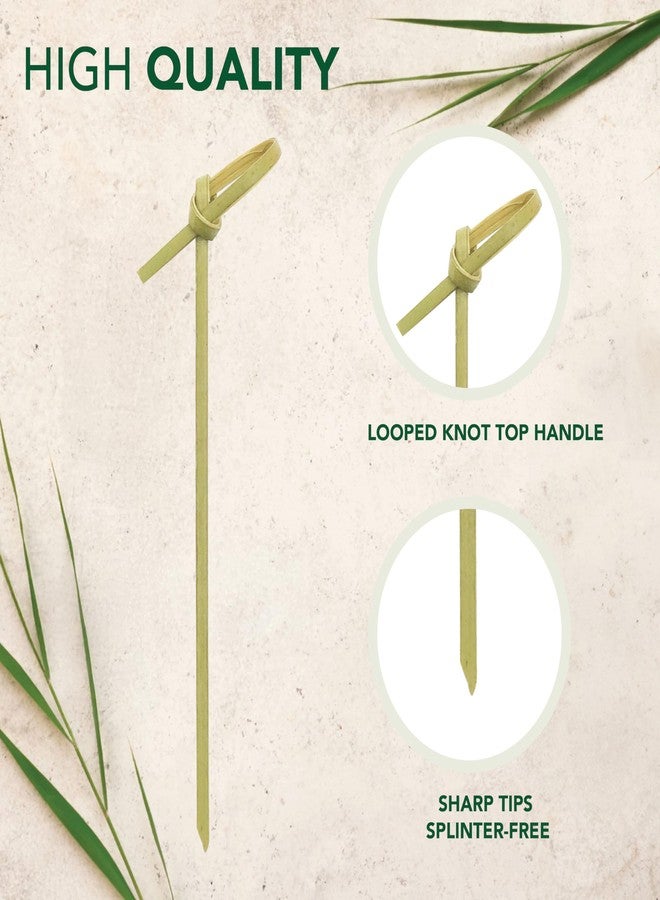 Party Essentials N489694 Compostable Bamboo Knot Pick, 4", Green, 10 Packs of 100 (Pack of 1000) - Image 3