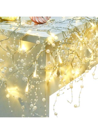 9.84FT  White Faux Pearls Beaded Garland With 30LED String Lights For  Decoration  Garland For Fireplace Mantel Indoor Outdoor  Decoration - pzsku/Z6A1DB8D802D8F74CC8F9Z/45/_/1733783902/85be13be-e284-4add-aadf-c76ca5e3e98f