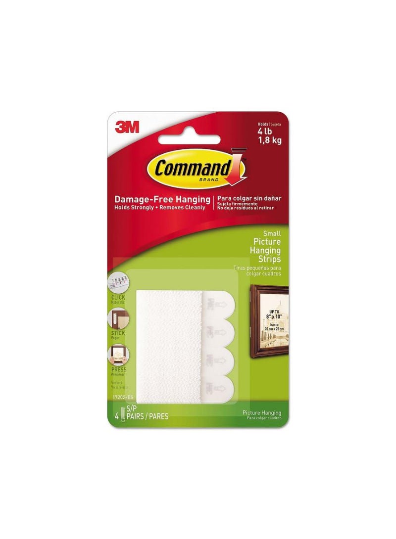 Scotch Brite Command Small Picture Hanging Strips 8 Pc