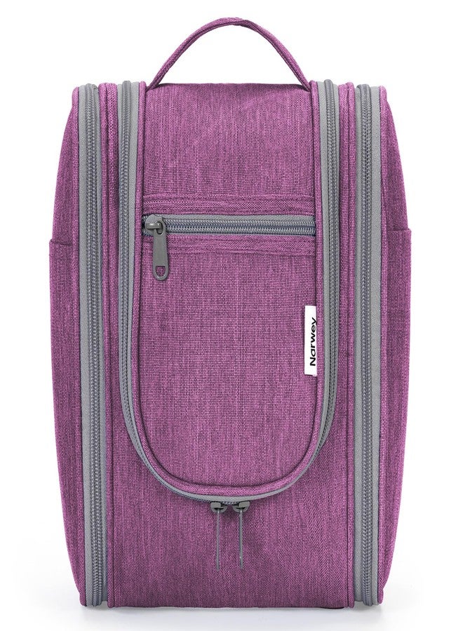 Narwey Hanging Travel Toiletry Bag Kit Cosmetic Makeup Organizer for Women and Men (A-Purple) - Image 1