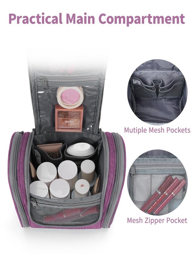 Narwey Hanging Travel Toiletry Bag Kit Cosmetic Makeup Organizer for Women and Men (A-Purple) - Image 4