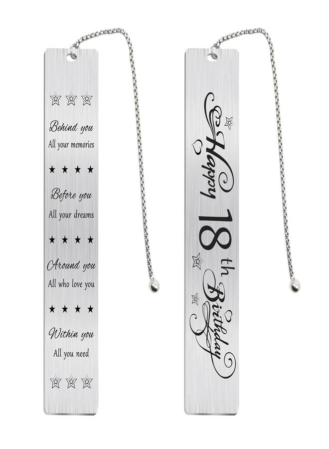 Jzxwan Happy 18th Birthday Gifts for Teen Girls Boys, 18 Year Old Birthday Bookmark Gift for Women Men, 18 Bday Decorations for Him Her - Image 1
