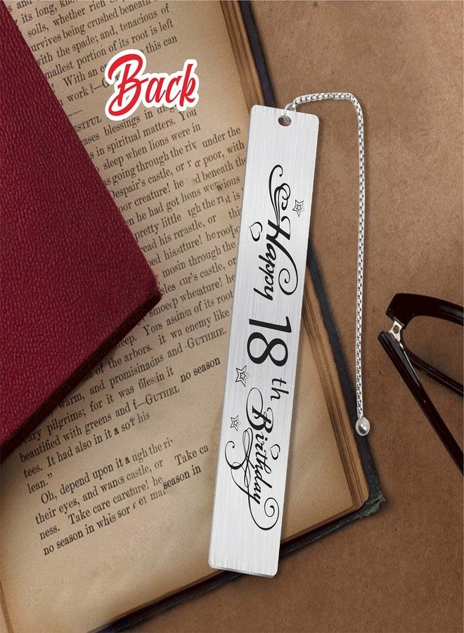 Jzxwan Happy 18th Birthday Gifts for Teen Girls Boys, 18 Year Old Birthday Bookmark Gift for Women Men, 18 Bday Decorations for Him Her - Image 5