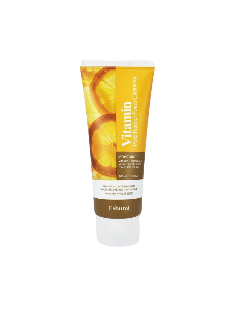 Korean product Vitamin pure perfect foam cleansing Moisturize vitamin C extract and various plant extracts moisturize the skin 100ml