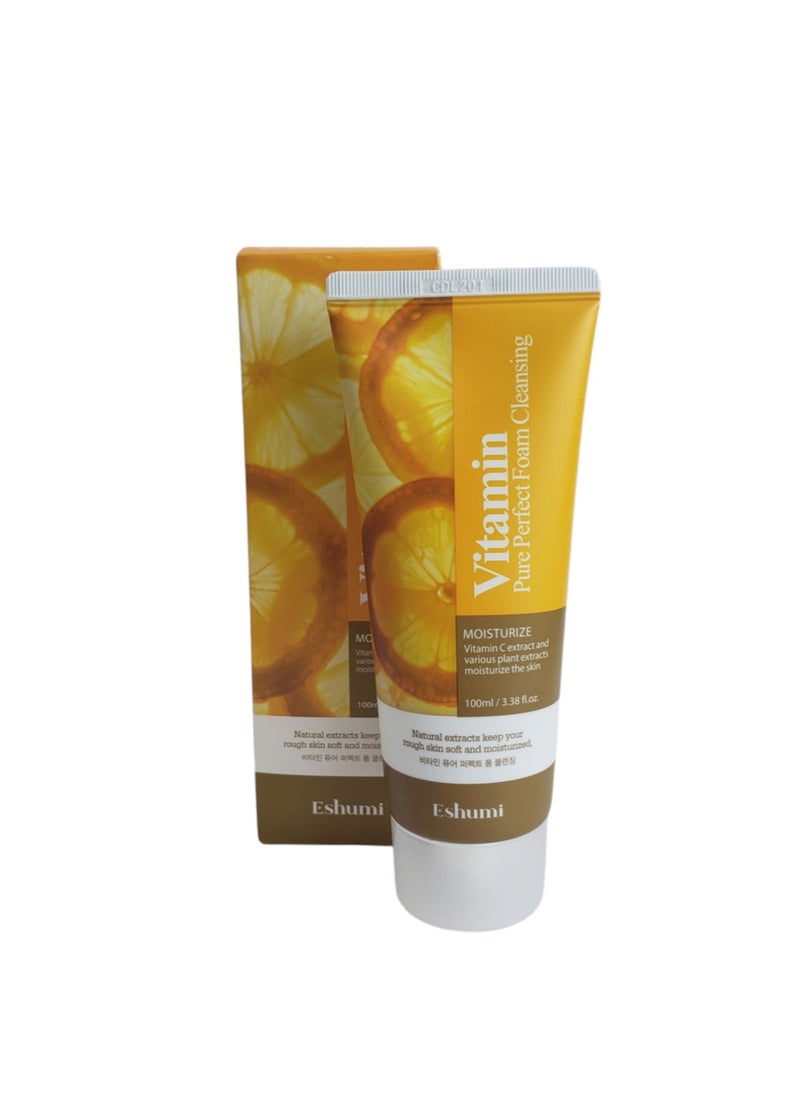 Korean product Vitamin pure perfect foam cleansing Moisturize vitamin C extract and various plant extracts moisturize the skin 100ml