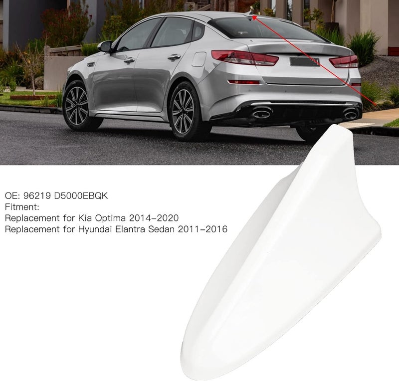 Keenso غطاء هوائي سقف السيارة من كينسو - بديل هوائي زعنفة لكيا أوبتيما 2014-2020 (أبيض) - Image 3