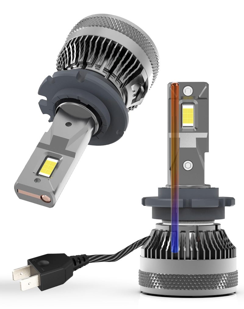 CHOPDARK D2H LED Bulbs 110W 30000Lm Super Bright 12V 6500K Cool White Built-in Fan and Thermally Conductive Copper Tube Fog Lamp 2pcs - Image 1