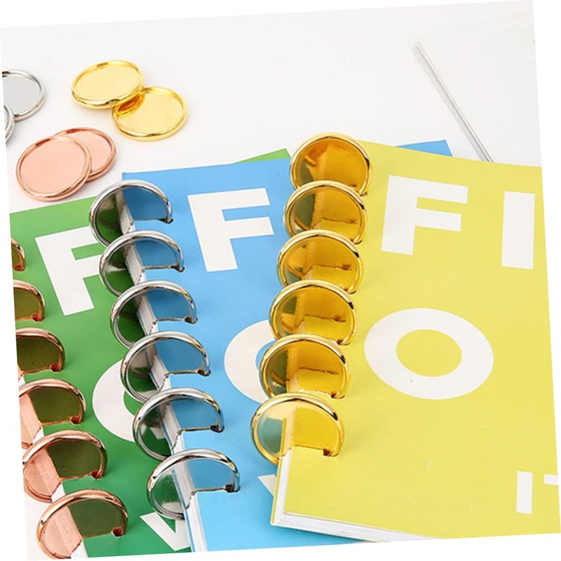DOITOOL 20pcs Inserts Disc Binder Ring Delicate Binder Buckle for Loose-Leaf Notebook Bind Supplies - Image 5
