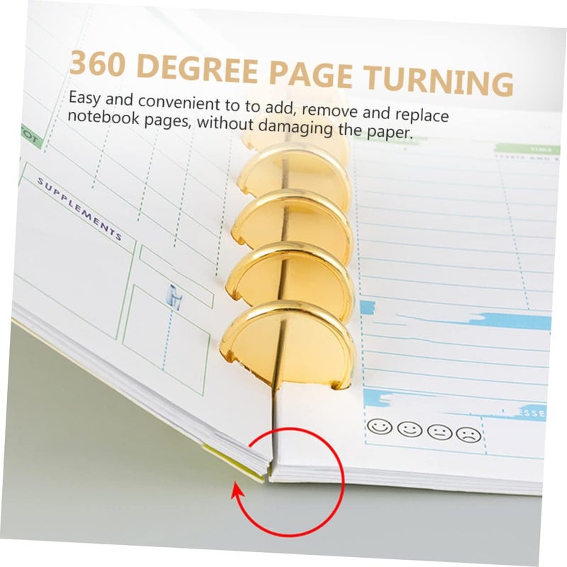 DOITOOL 20pcs Inserts Disc Binder Ring Delicate Binder Buckle for Loose-Leaf Notebook Bind Supplies - Image 3