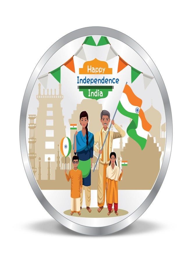 ACPL Precious Moments BIS Hallmarked Happy Independence Day 10 Gram 999 Pure Silver Coin by ACPL - Image 1