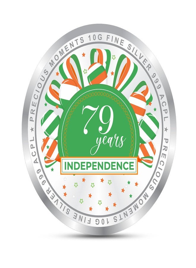 ACPL Precious Moments BIS Hallmarked Happy Independence Day 10 Gram 999 Pure Silver Coin by ACPL - Image 2