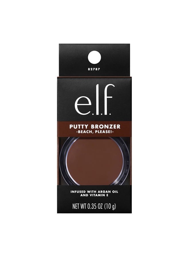 elf Putty Bronzer, Creamy & Highly Pigmented Formula, Creates a Long-Lasting Bronzed Glow, Infused with Argan Oil & Vitamin E, Beach, Please!, 0.35 Oz - Image 3