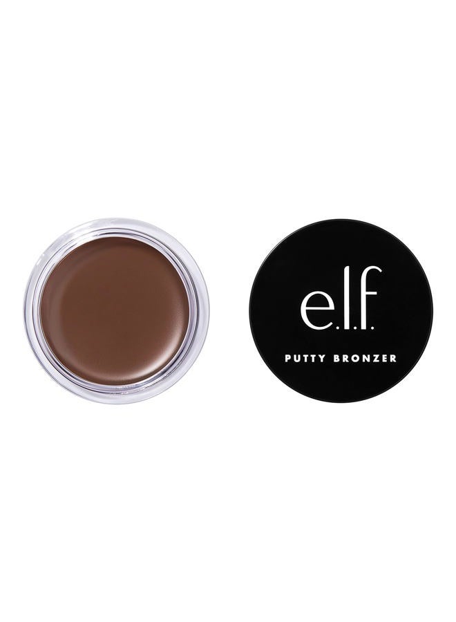 elf Putty Bronzer, Creamy & Highly Pigmented Formula, Creates a Long-Lasting Bronzed Glow, Infused with Argan Oil & Vitamin E, Beach, Please!, 0.35 Oz - Image 1