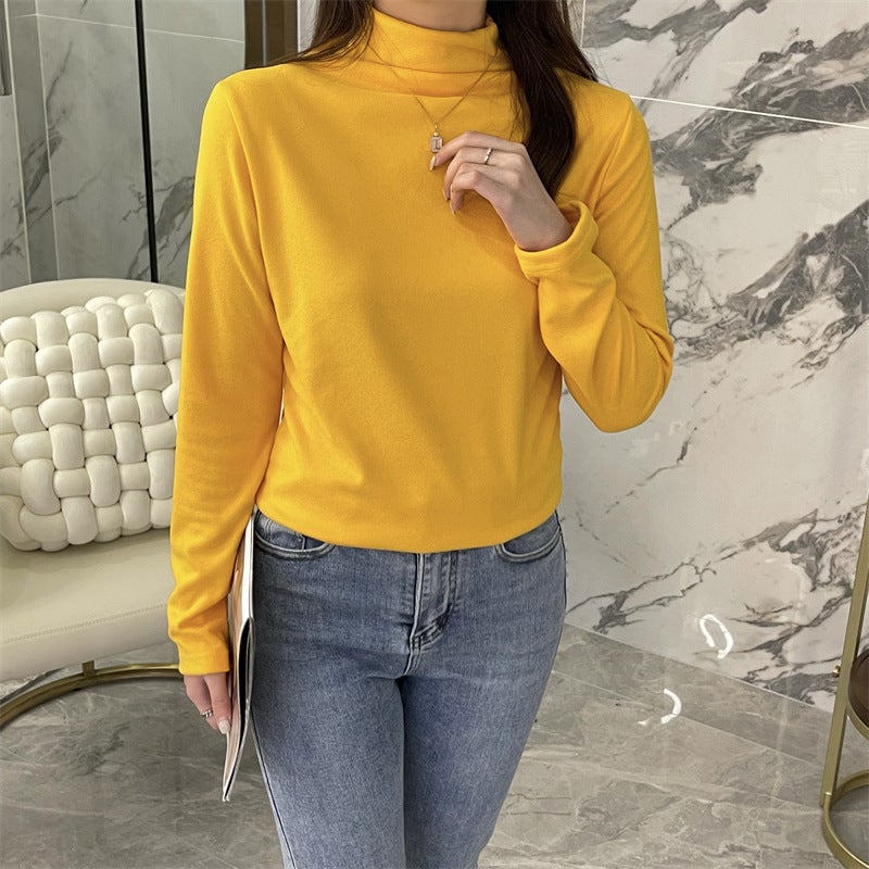 Womens Autumn Winter Turtleneck Thermal Top Jujube  - Image 4