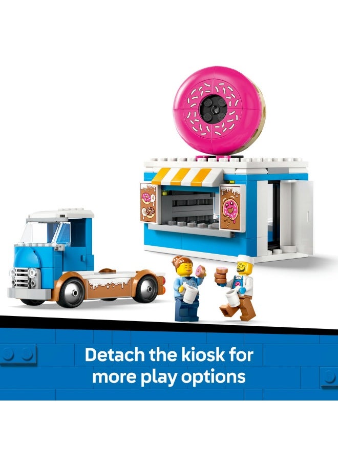 LEGO City Doughnut Truck Playset Vendor Vehicle Toy for Kids Aged 5 and over 60452 (196) Pieces  - Image 5