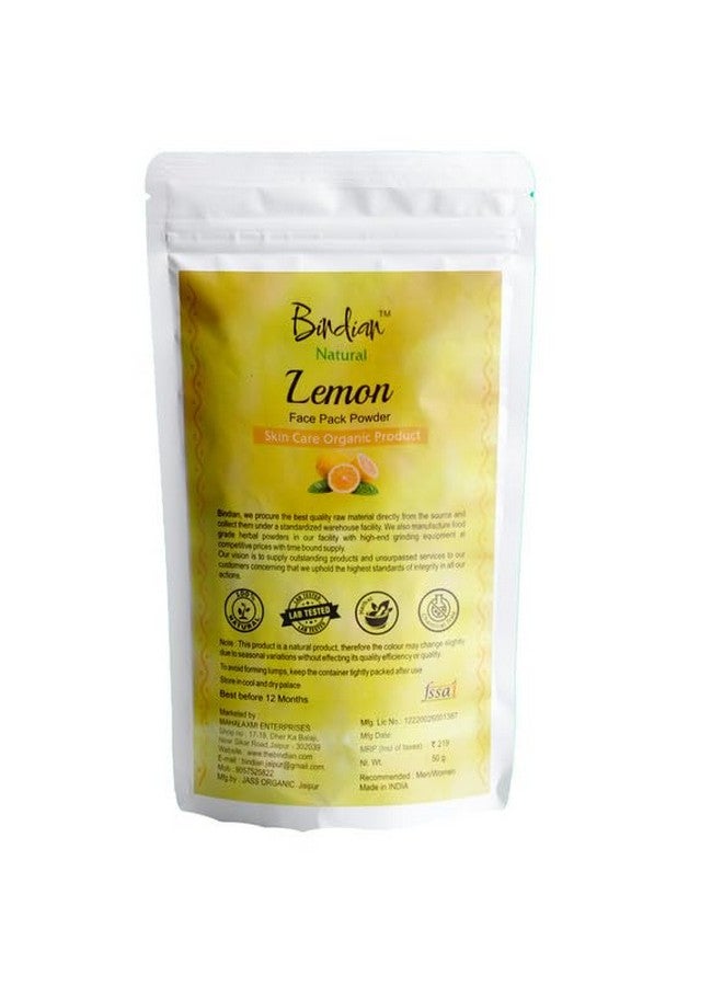 Bindian Lemon Powder for Men & Women | Natural Face Pack Powder (50g) - Image 1