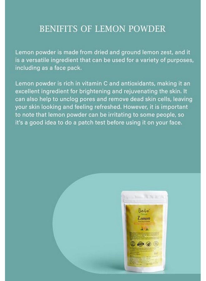 Bindian Lemon Powder for Men & Women | Natural Face Pack Powder (50g) - Image 4