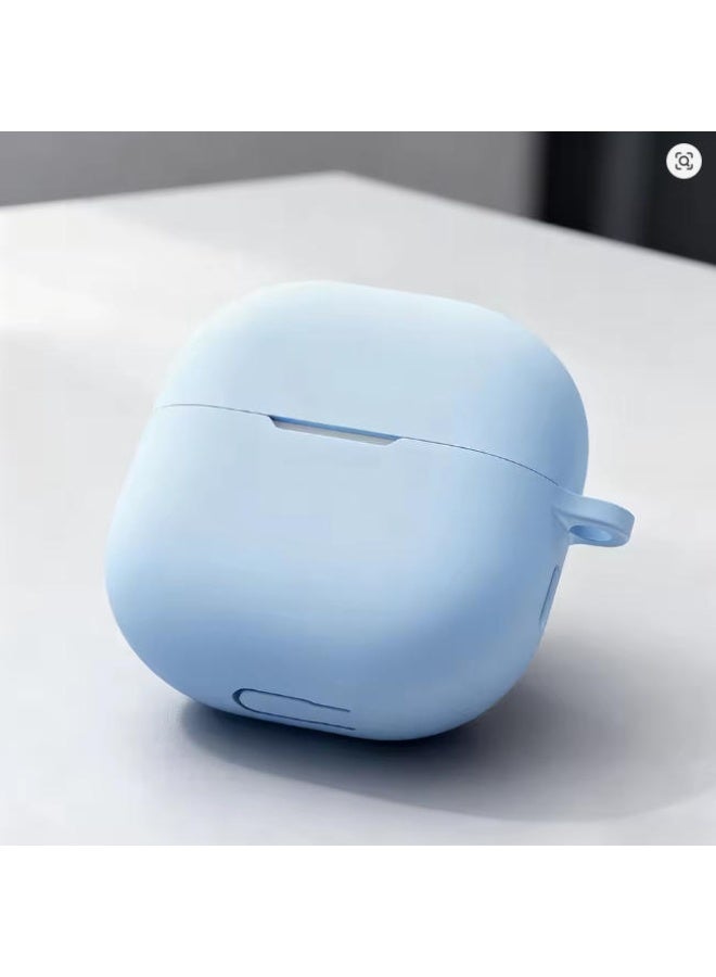 QIRG حافظة سيليكون لهواوي فري كليب 2 مع سلسلة مفاتيح/طقم تنظيف (أزرق سماوي) - Image 5