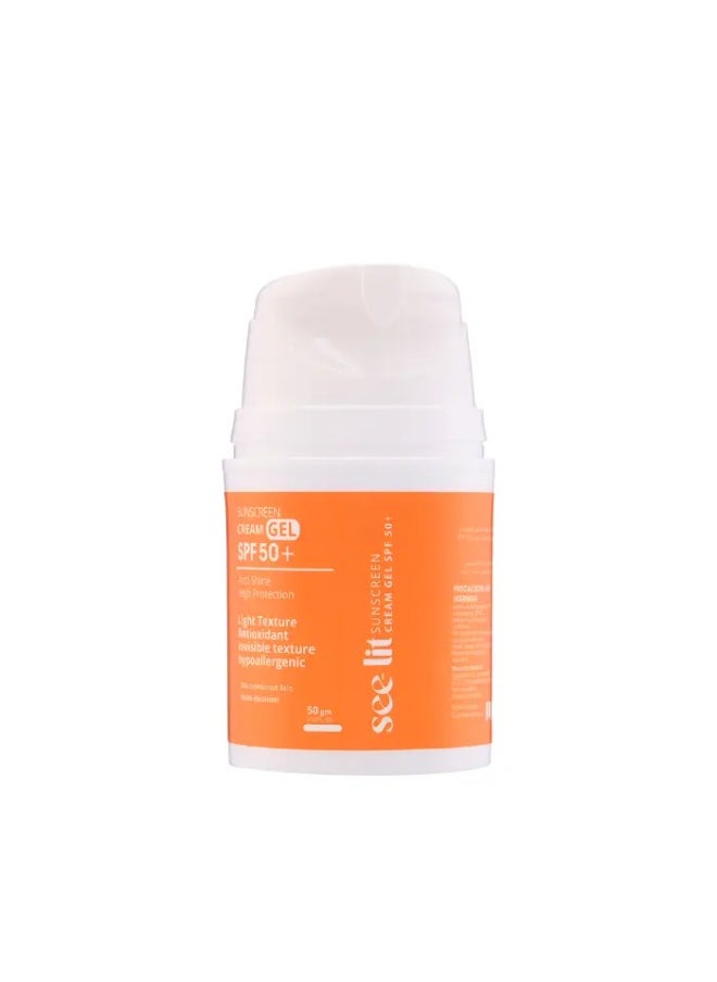 ميدينزا - كريم جل سي-ليت صن سكرين +50 SPF – حماية خفيفة وخالية من الزيوت – 50 جم - Image 1