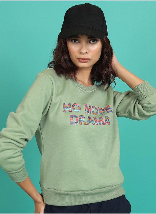 Tokyo Talkies Regular Fit Slogan Print Sweatshirt by Styli  - Image 1