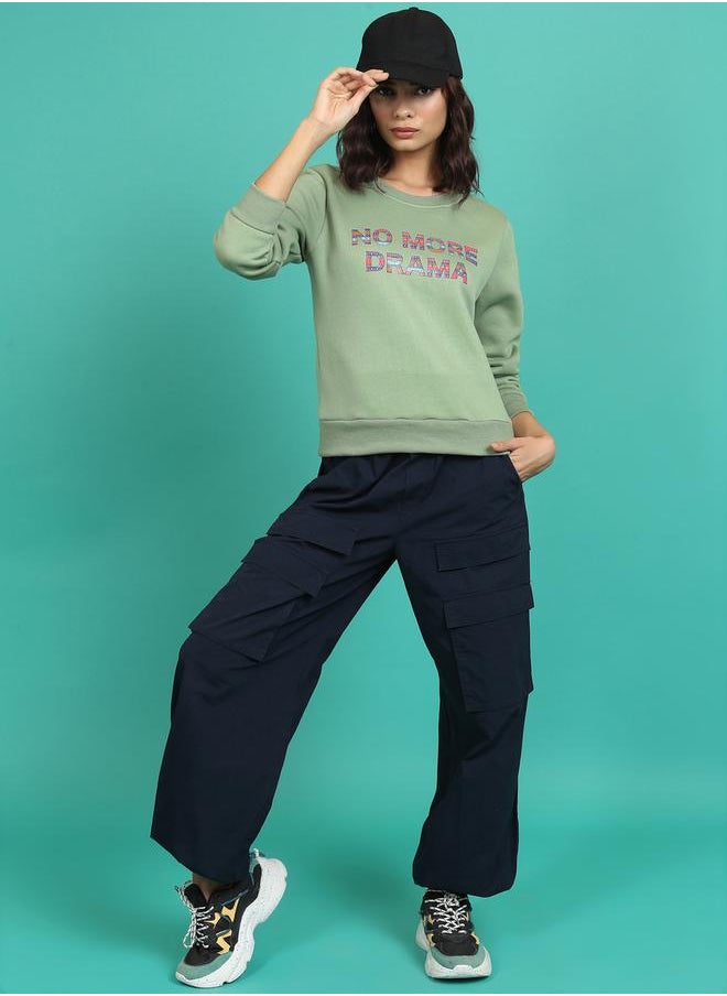 Tokyo Talkies Regular Fit Slogan Print Sweatshirt by Styli  - Image 2