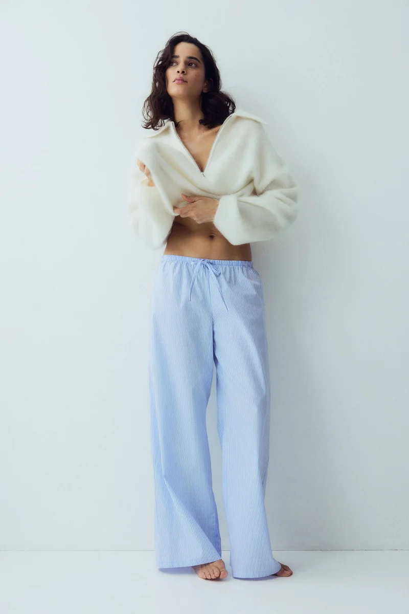 اتش اند ام بنطلون بيجاما من القطن