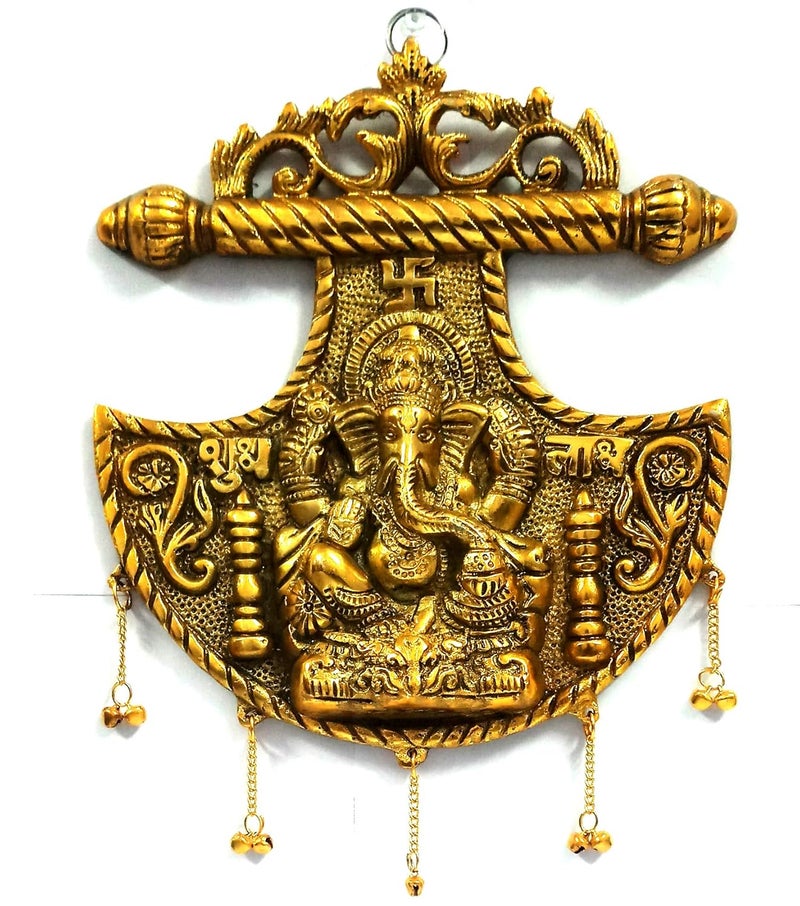EtsiBitsi Metal Ganesha Wall Hanging Pankhi Ganesh Wall Decor NEB_029 - Image 3
