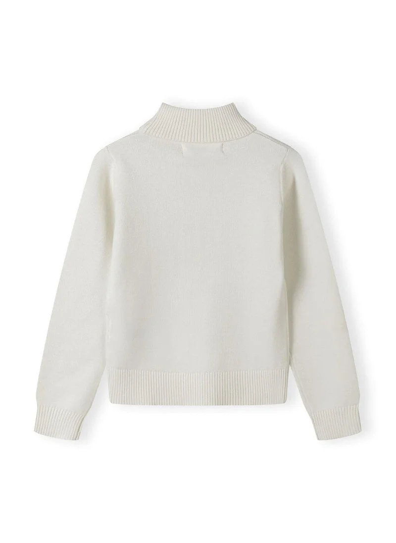 MINOTI Kids Girls Turtleneck Pullover in Soft Viscose Blend