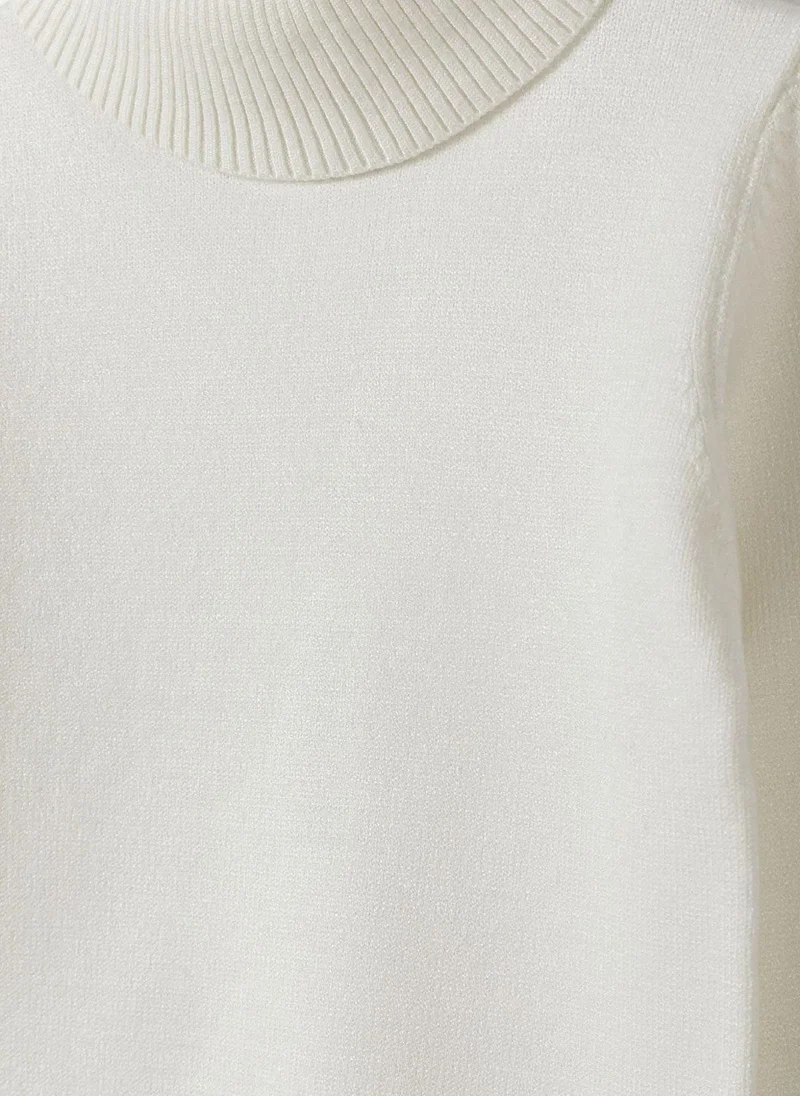 MINOTI Kids Girls Turtleneck Pullover in Soft Viscose Blend